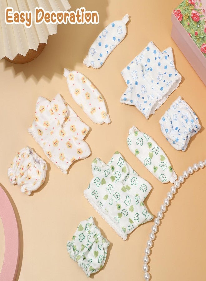 بيجامات دمى سيمجوينج مقاس 17 سم، 9 قطع ملابس للدمى مقاس 17 سم، بيجامات مع بنطال وقناع للعين، ملابس نوم للدمى، إكسسوارات سرير، هدايا لهواة الجمع، عرض تصميمي، اصنعها بنفسك - Image 4